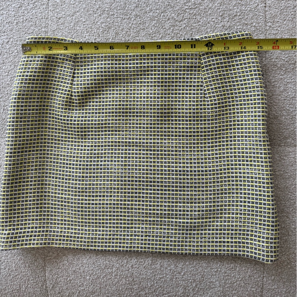 Bimba Y Lola Yellow Tweed Mini Skirt Size 40 (US 8) - Picture 9 of 9